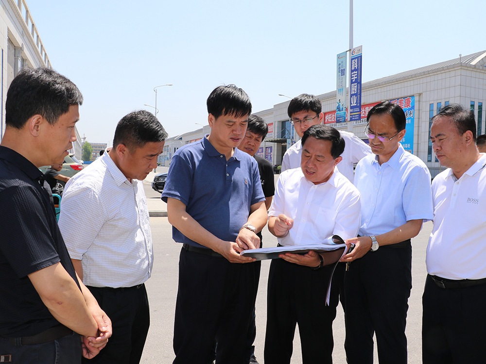 郡党書記のLiShoujiangは、主要プロジェクトの建設を調査するためにXingfuTownに行きました。